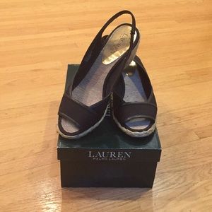 Lauren RL Black Espadrilles